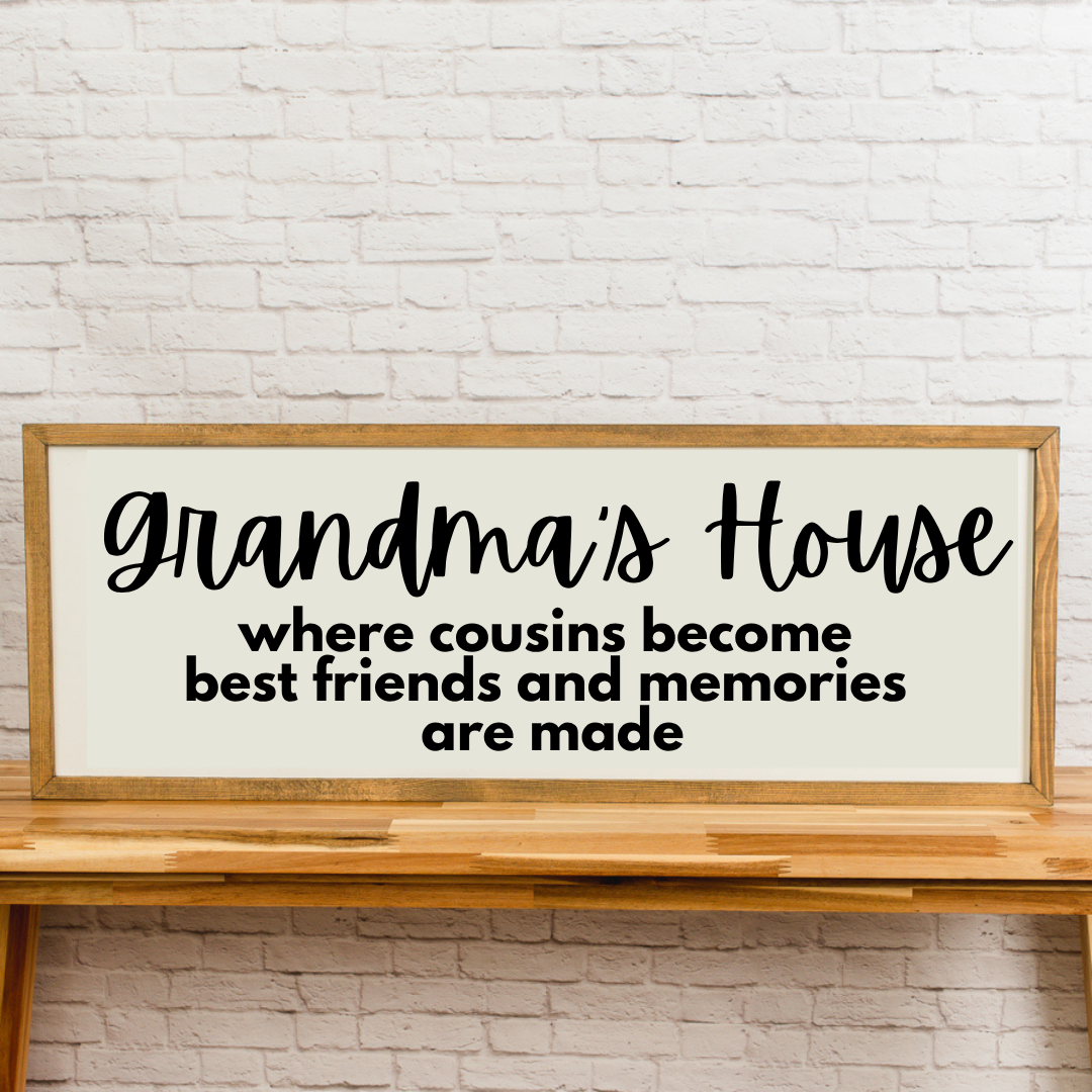 Grandma's House Sign | 13x35 inch Wood Sign | Grandma Sign