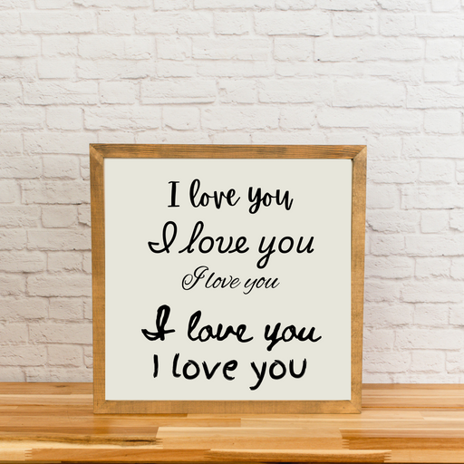 14x14 inch I Love You Sign