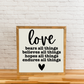 Love Sign | Wedding Gift | Anniversary Gift | 16x16 inches