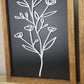 Set of 3 Floral Black Wood Signs | 11x16 inch Sign Set | Black with White Flowers