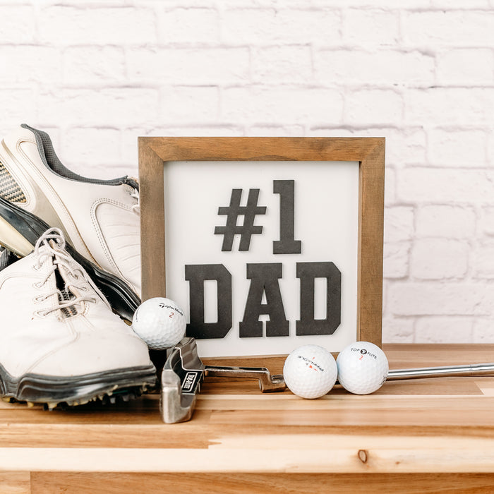 #1 DAD Sign | 8x8 inch Wood Sign