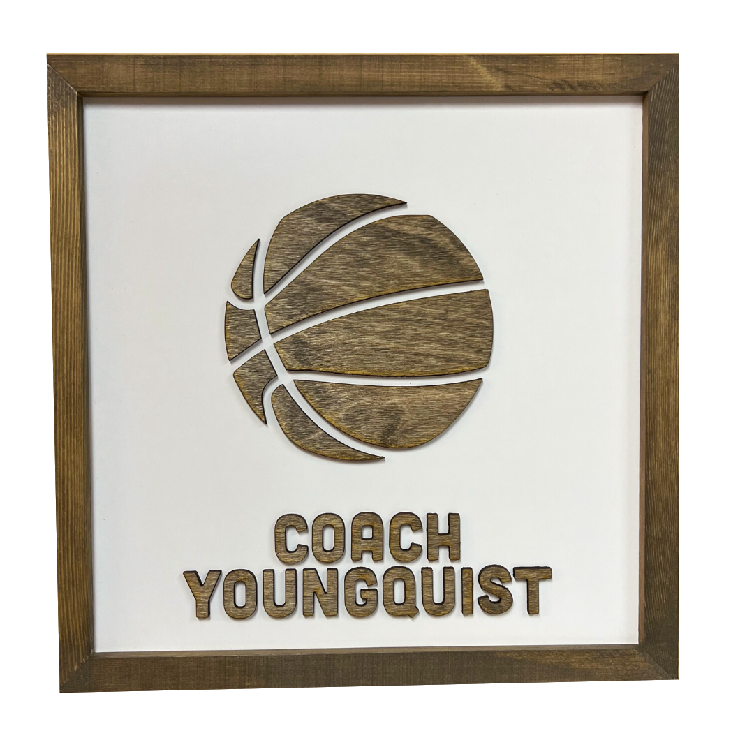 CUSTOM Write-On Coach Appreciation Sign| 14x14 inch Wood Sign