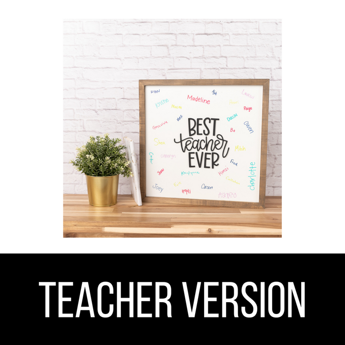 Best Principal Ever | 16x16 inch Write-On Wood Sign