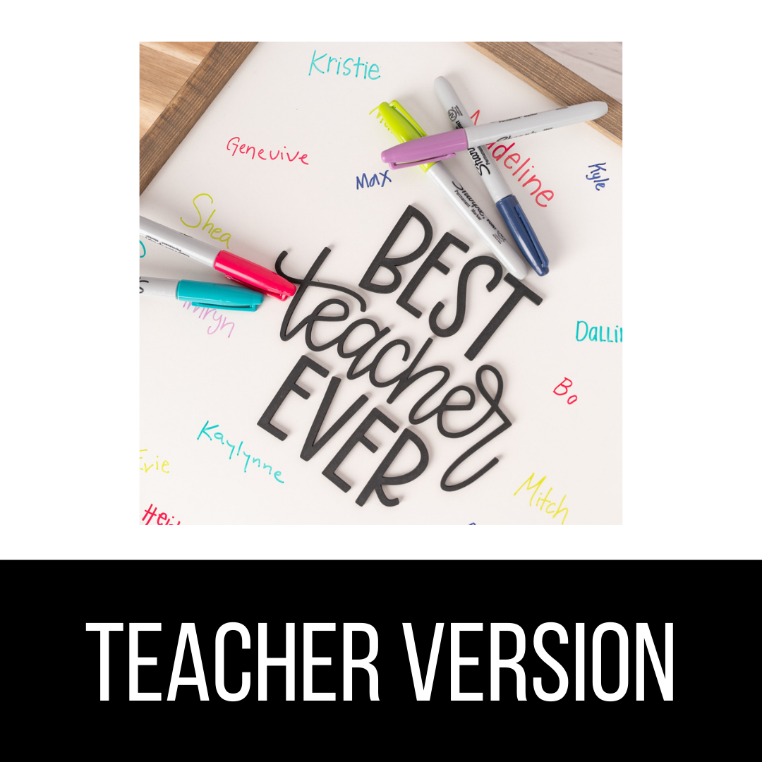 Best Principal Ever | 16x16 inch Write-On Wood Sign