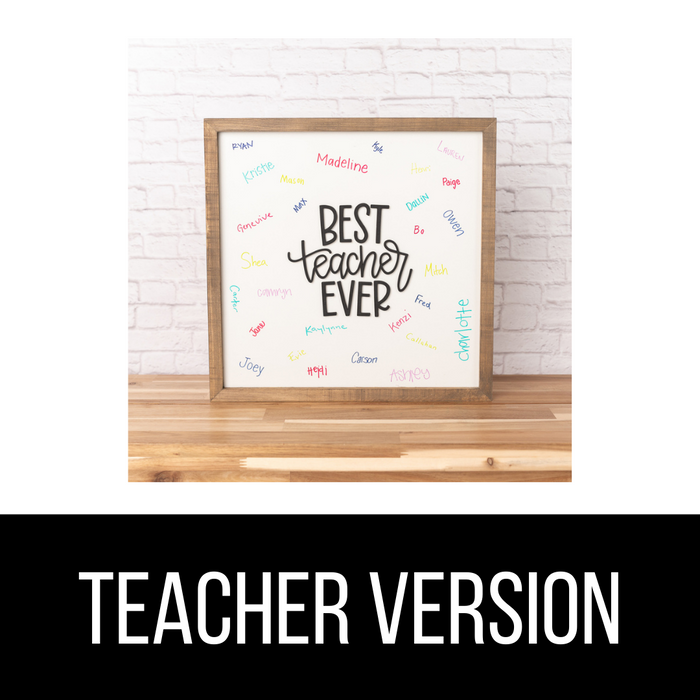 Best Principal Ever | 16x16 inch Write-On Wood Sign