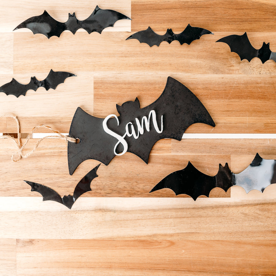 Halloween Personalized Bat Tag