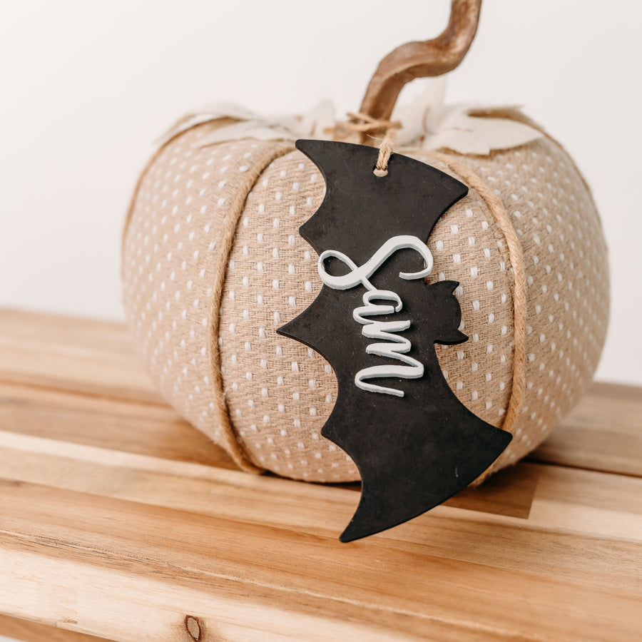 Halloween Personalized Bat Tag