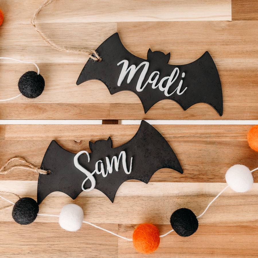 Halloween Personalized Bat Tag