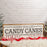 Hand Rolled Candy Canes Sign – 13x35 Inches – Black & Red Lettering – Christmas Wood Decor