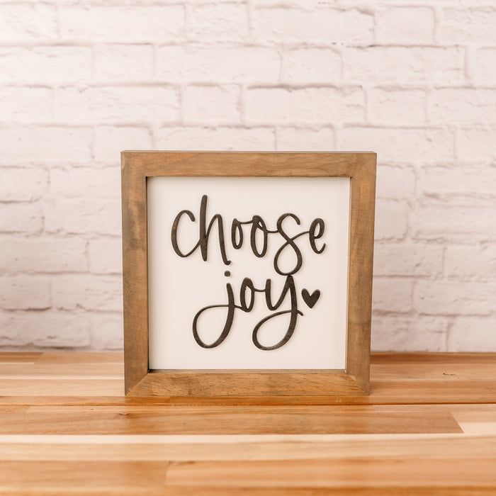 Choose Joy | 8x8 inch Wood Sign