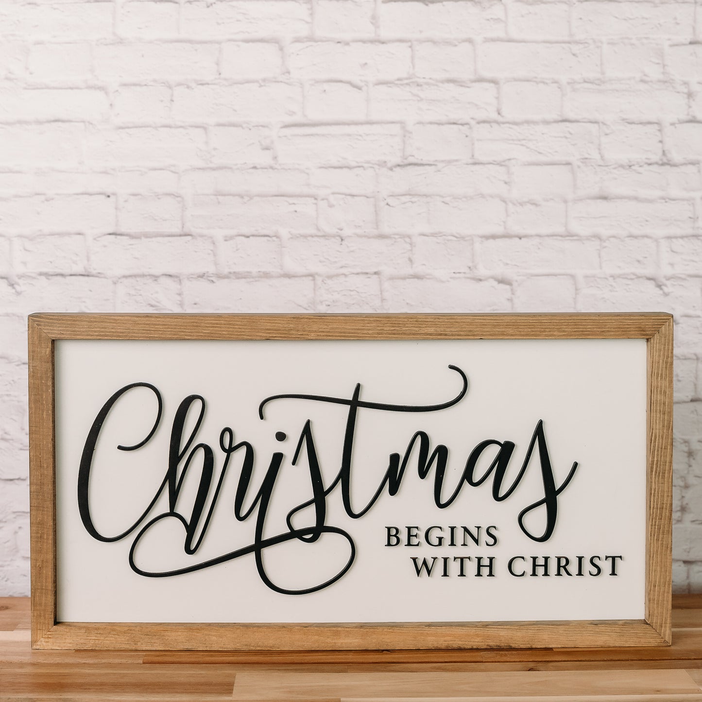 Christmas Begins With Christ I 11x21 I Wood Sign