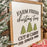 Farm Fresh Christmas Trees Sign – 14x14 Inches – Black & Green Lettering – Holiday Wood Decor