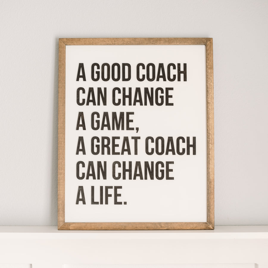 Coach Quote Sign | 17x21 Wood Sign | Coach Gift