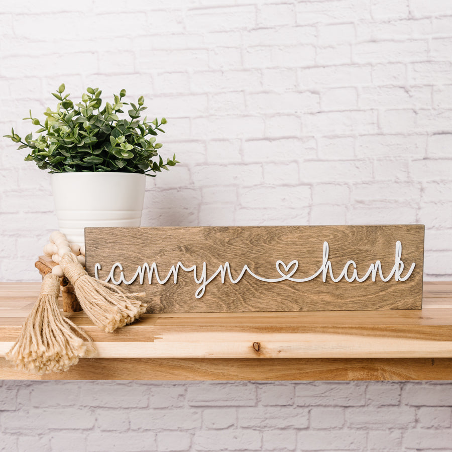 Personalized Wood Sign | 2 Names