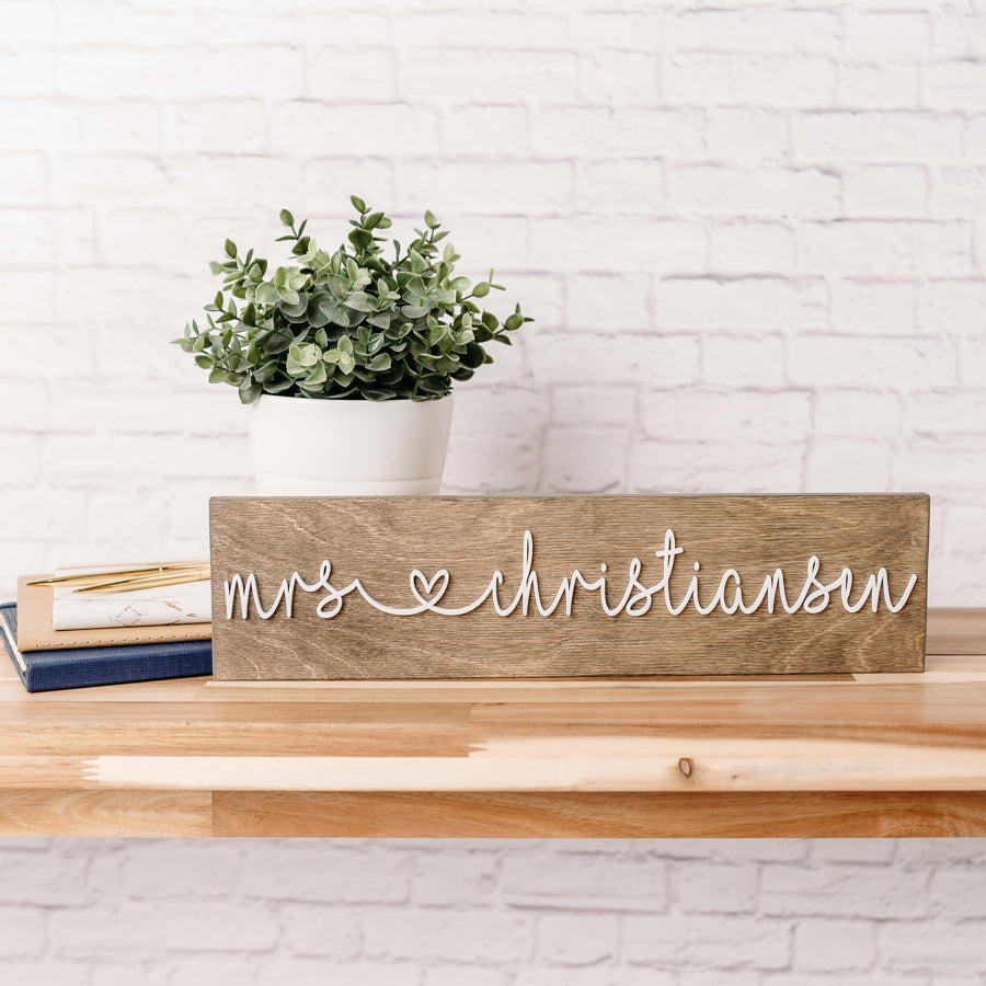 Personalized Teacher Sign – The Handmade Sign Co.