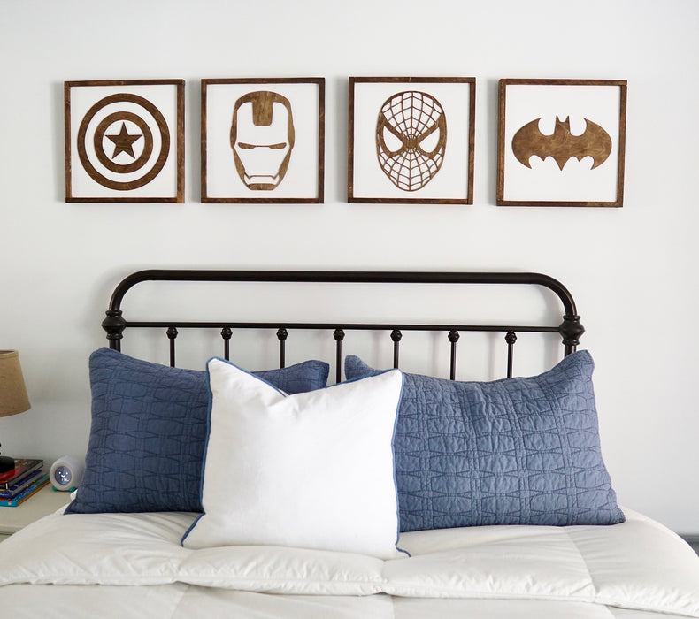 Superhero Wall Art  | 11x11 inch Wood Sign