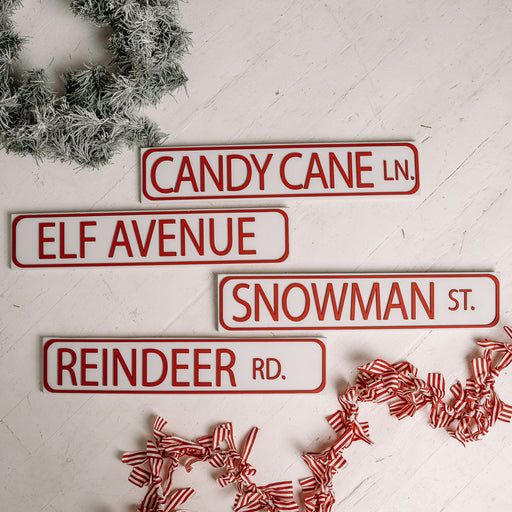 Christmas Street Sign | 4x20 inch Wood Sign