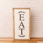 EAT | 11x21 inch Wood Sign | Kitchen Sign