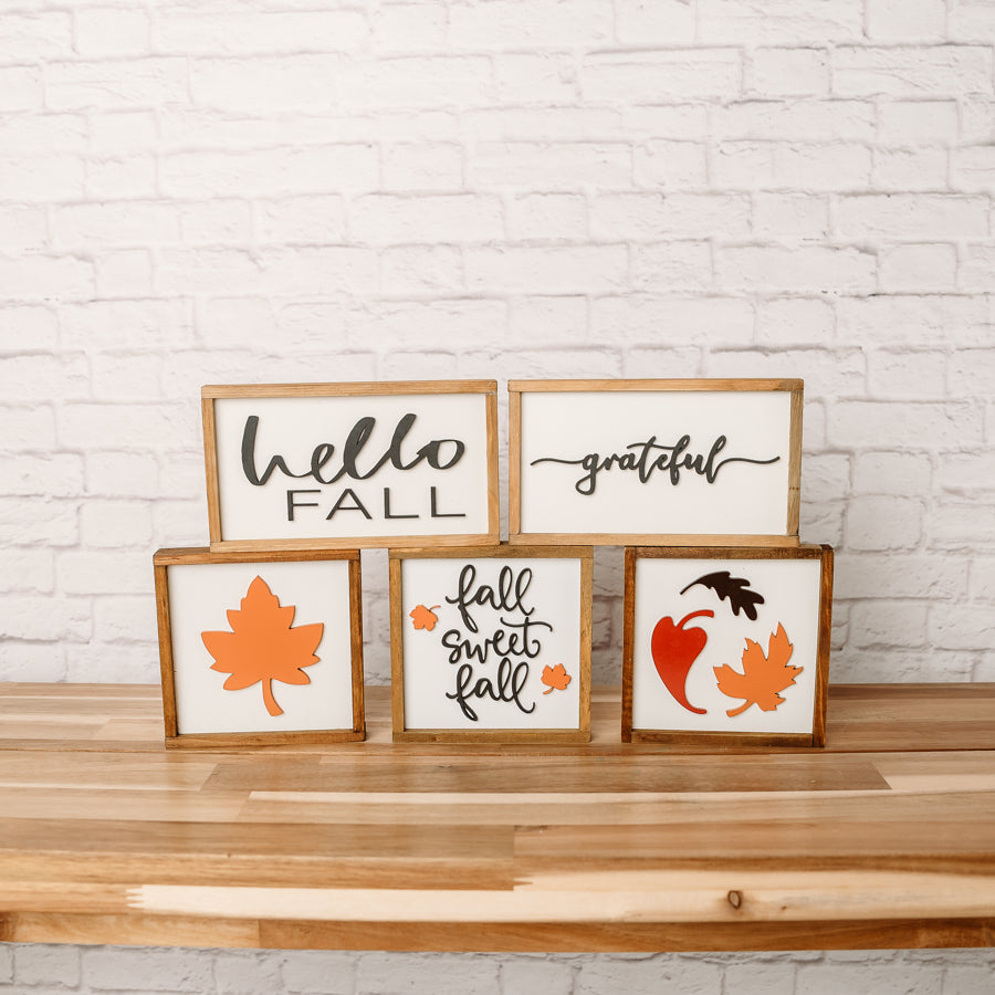 2 Layer Fall Signs Fall Tiered Tray Signs – The Handmade Sign Co.