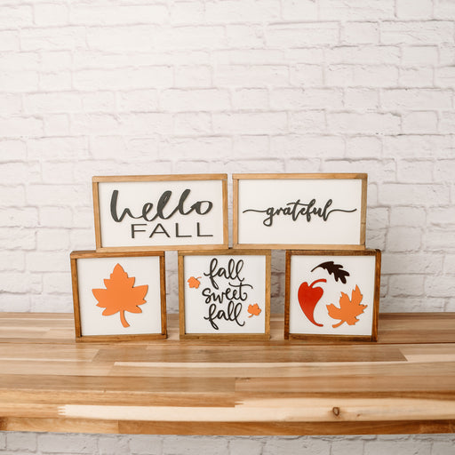 Fall Tiered Tray Signs