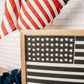 Black & White American Flag | 11x16 inch Wood Sign