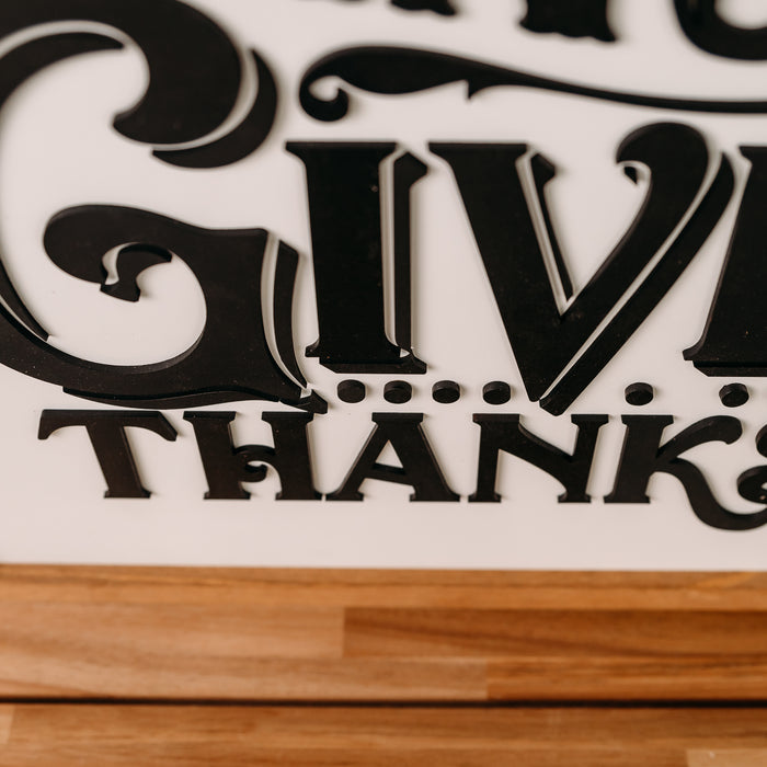 In All Things Give Thanks | 17x21 inch Wood Sign