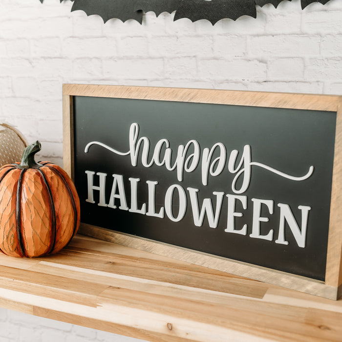 Happy Halloween Wood Sign | 11x21 inch Wood Sign