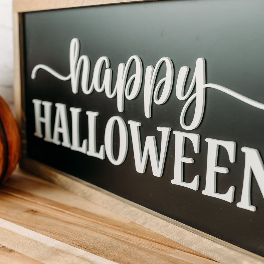 Happy Halloween Wood Sign | 11x21 inch Wood Sign