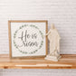 He Is Risen Wreath Sign | 16x16 inch Wood Sign