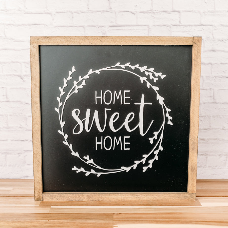 Home Sweet Home Sign | 14x14 inch Wood Sign