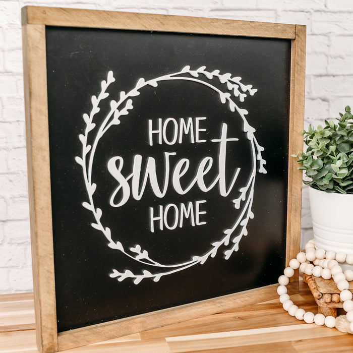 Home Sweet Home Sign | 14x14 inch Wood Sign