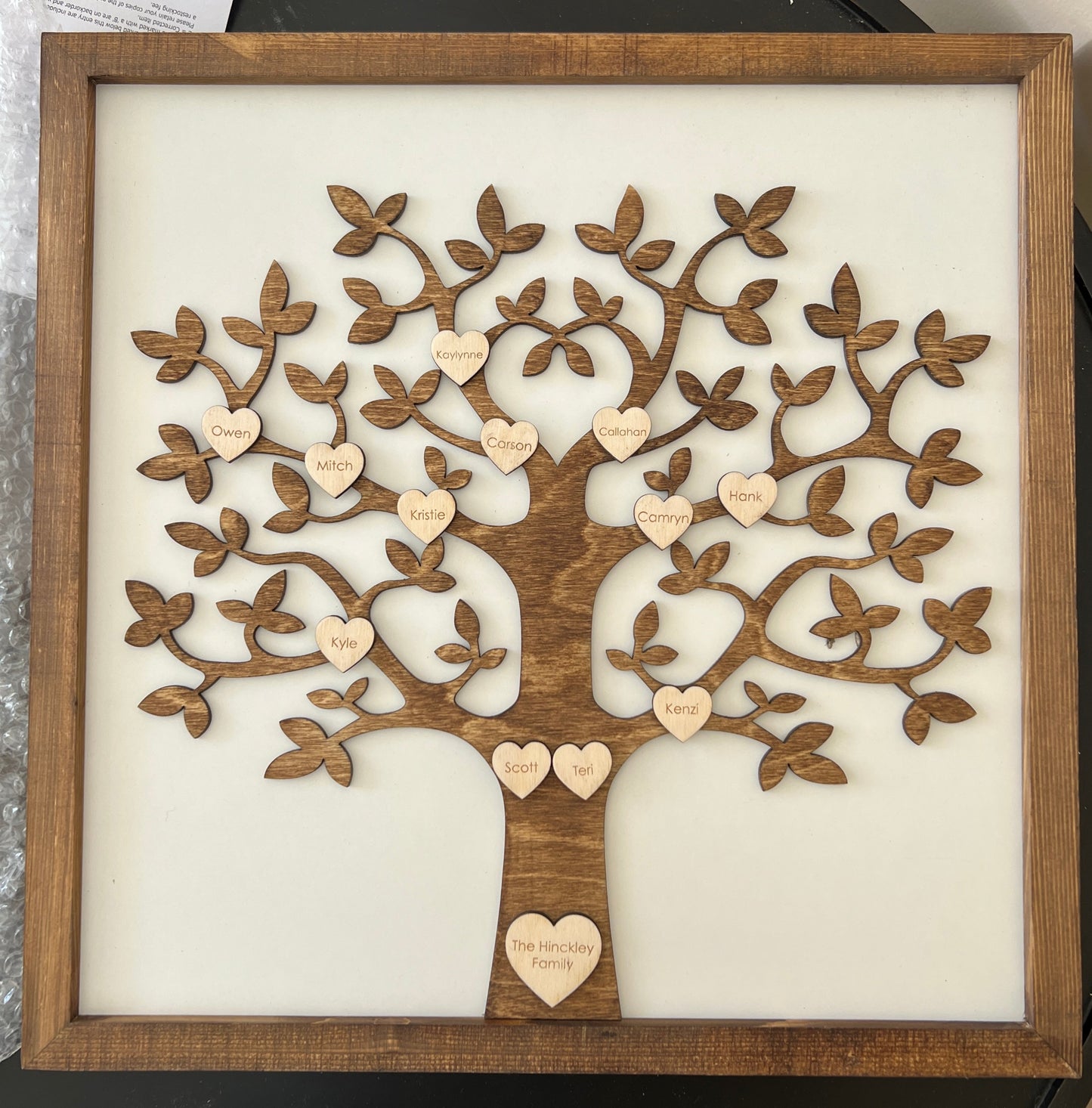 Personalized Family Tree Sign | 21x21 inch