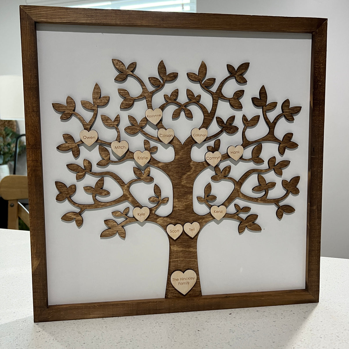 Personalized Family Tree Sign | 16x16 inch – The Handmade Sign Co.