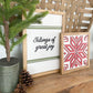Sweater Snowflake Sign | 11x11 Wood Sign