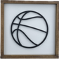 5x5 Basketball Sign | Black/White Team Gift