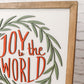 Joy to the World Wreath Sign | 14x14 inch Wood Sign