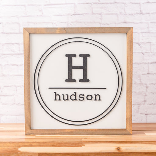 Personalized Kids Room Name Sign | 14x14 inch Wood Sign