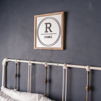 Personalized Kids Room Name Sign | 14x14 inch Wood Sign
