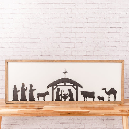 Nativity | 13x35 inch Wood Sign