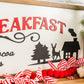 North Pole Bed & Breakfast | 13x35 inch Wood Framed Sign | Christmas