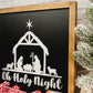 Oh Holy Night with Nativity | 14x14 inch Wood Sign | Christmas Sign