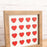 16 Hearts | 8x8 inch Wood Sign | Valentine Sign