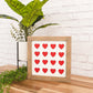 16 Hearts | 8x8 inch Wood Sign | Valentine Sign