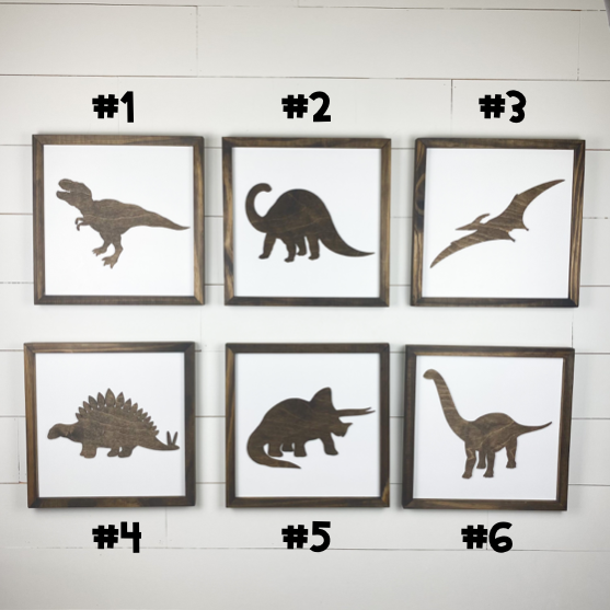 SALE Dinosaur Wood Sign | 14 inch Dinosaur Sign