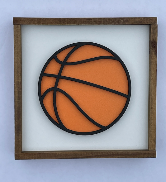 5x5 Basketball Sign | Colored | Team Gift