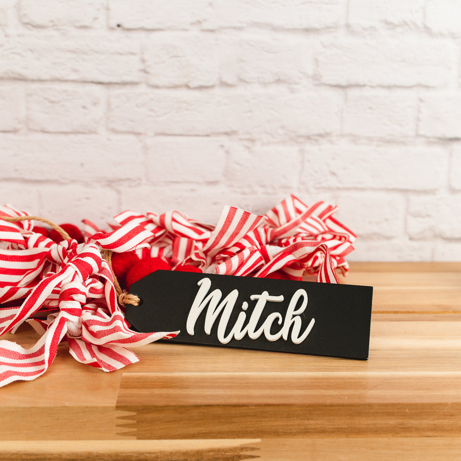 Personalized 3D Stocking Name Tags