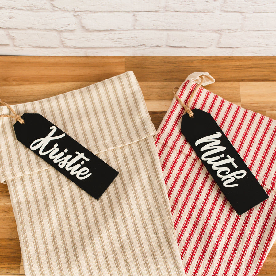 Personalized 3D Stocking Name Tags