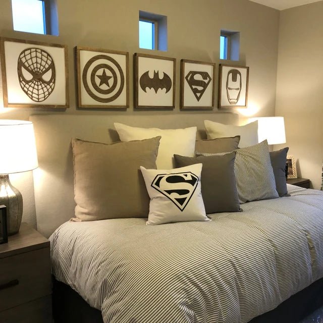 Superhero Wall Art  | 11x11 inch Wood Sign