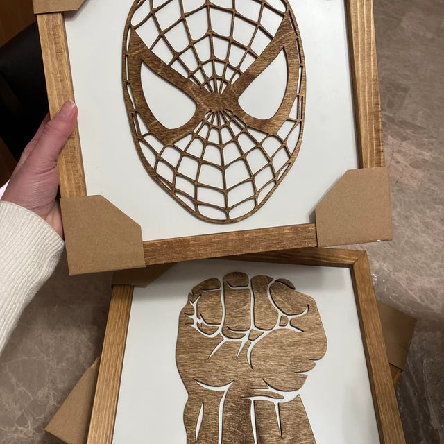 Superhero Wall Art  | 11x11 inch Wood Sign