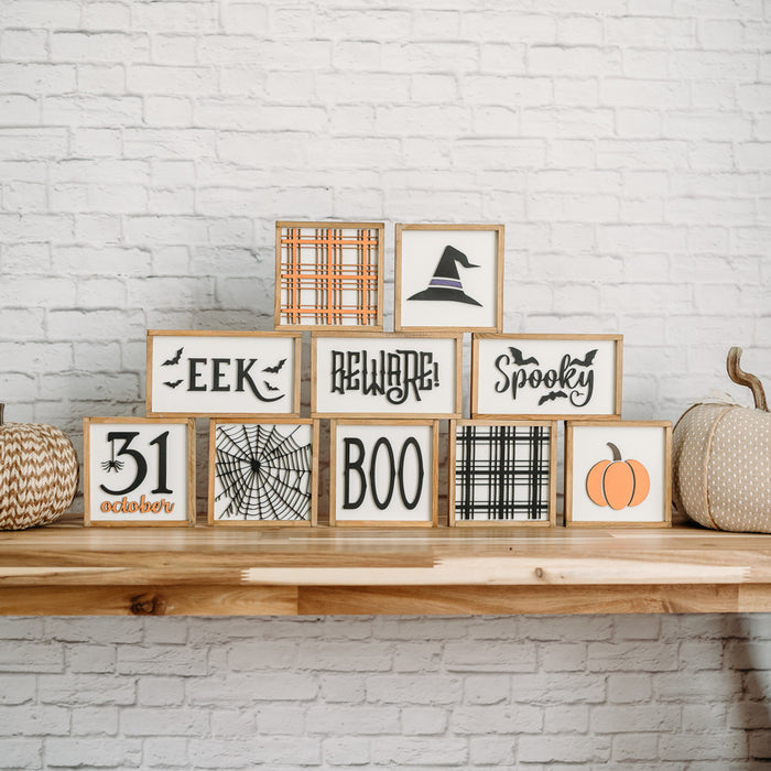 Halloween Mini Sign | White Background